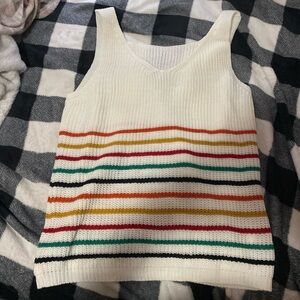 Striped Knit Tank Top